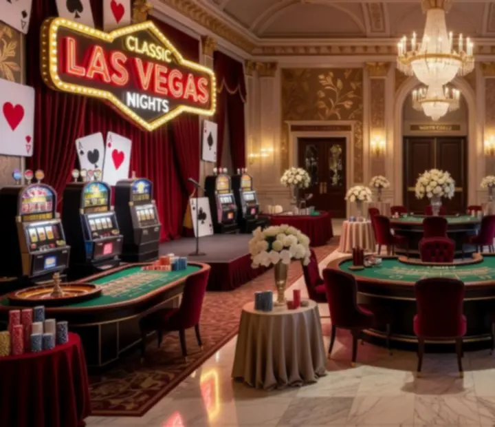 Różnorodne aranżacje tematyczne w stylu Las Vegas, Monte Carlo i nowoczesnych scenografii eventowych